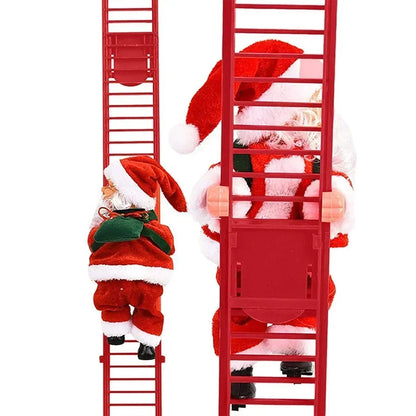 Electric Climbing Ladder Santa Claus Doll