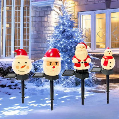 Santa & Snowman Solar Path Lights