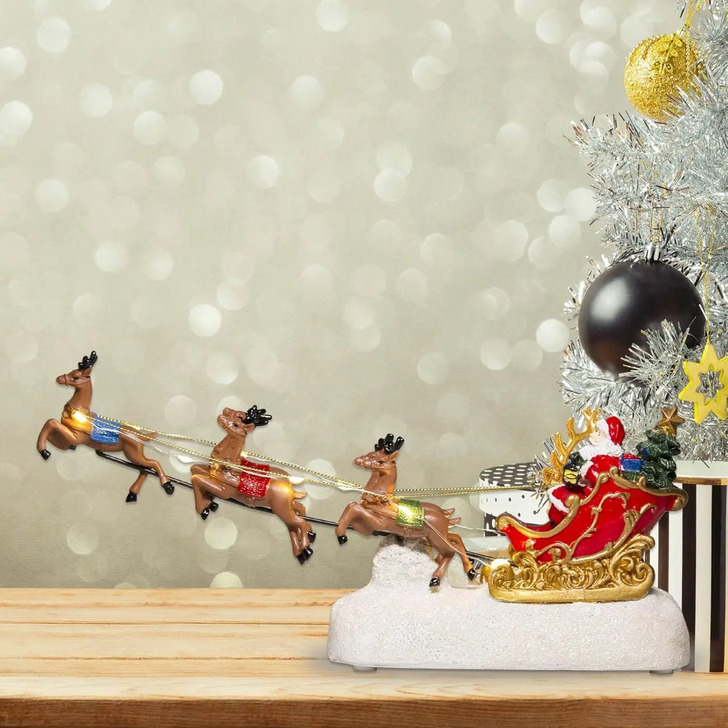 Santa’s Sleigh Village Ornament