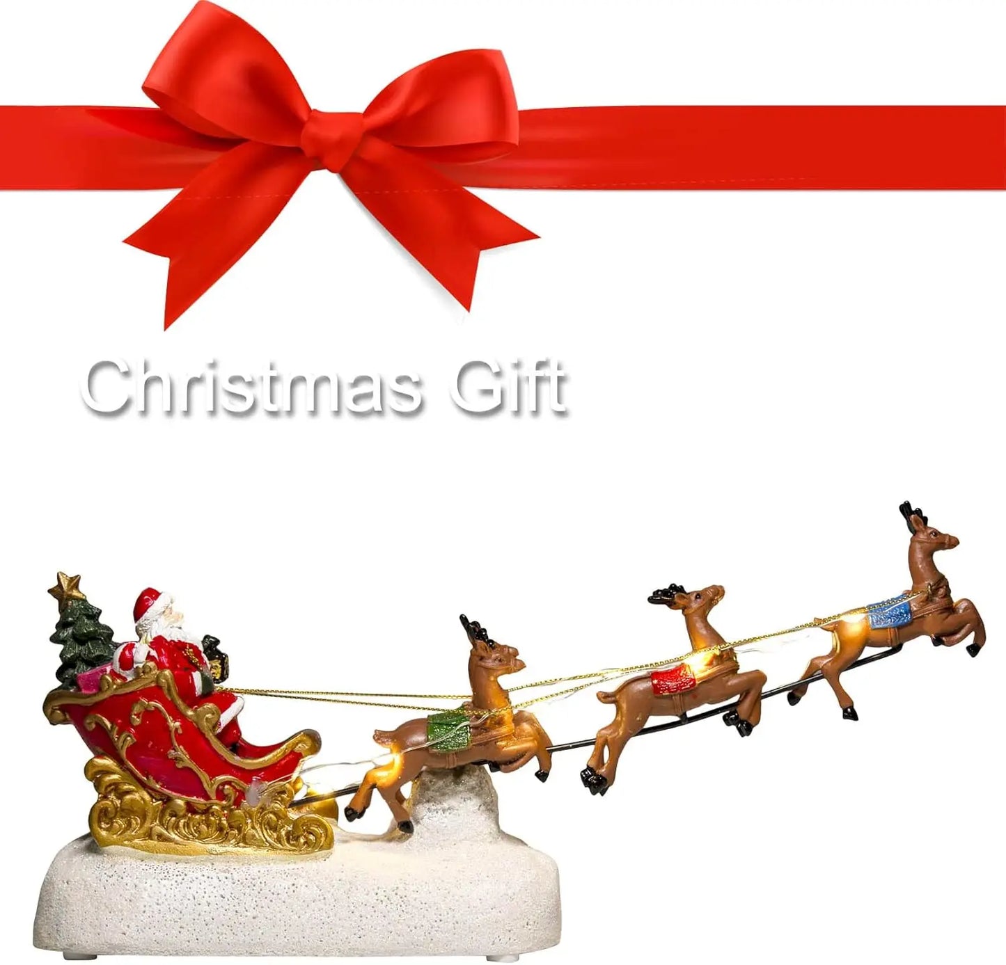 Santa’s Sleigh Village Ornament