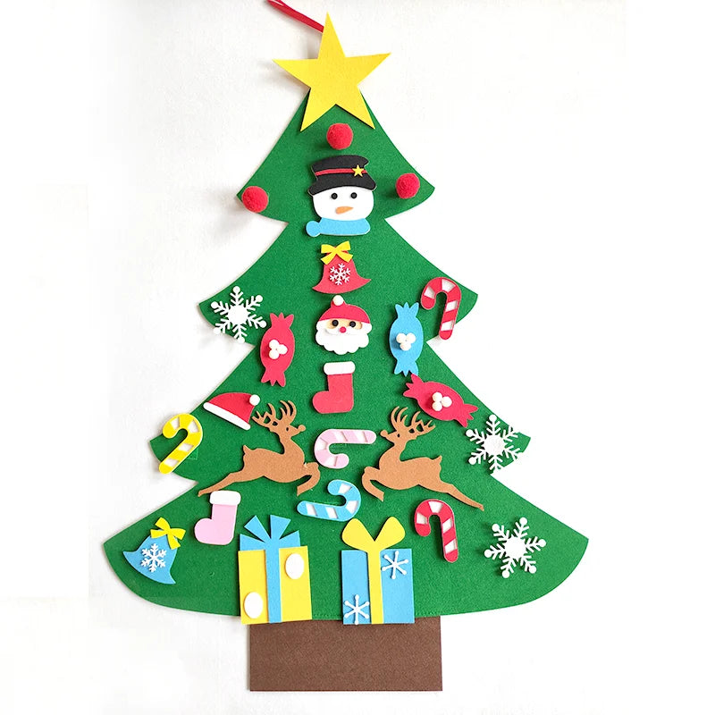 WonderFelt Kids DIY Christmas Tree Set with LED Lights