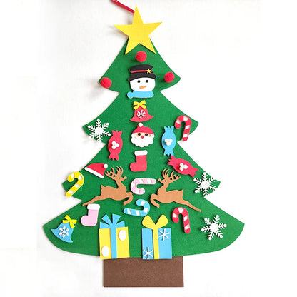 WonderFelt Kids DIY Christmas Tree Set with LED Lights