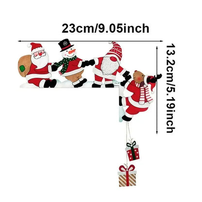 MerryCorner Wooden Door Frame Decor – Santa, Snowman & Reindeer Edition