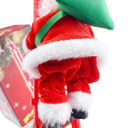 Electric Climbing Ladder Santa Claus Doll