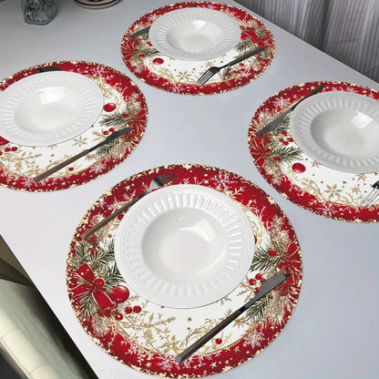 Crimson Gold Placemats Set (4 pcs)