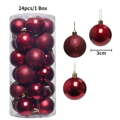 Classic 3CM Christmas Ball Set (36 pcs)
