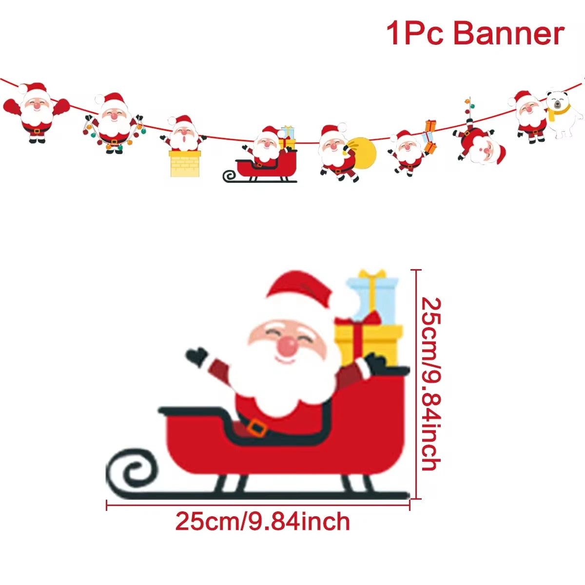 MerryBanner Christmas Garland