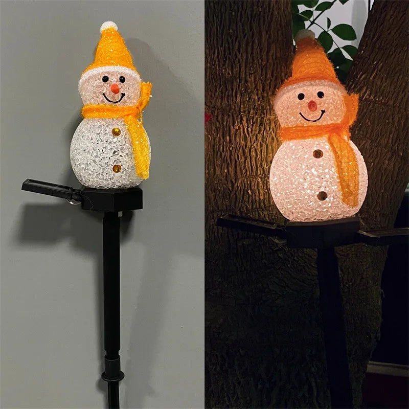 Frostlight Snowman Garden Lamp