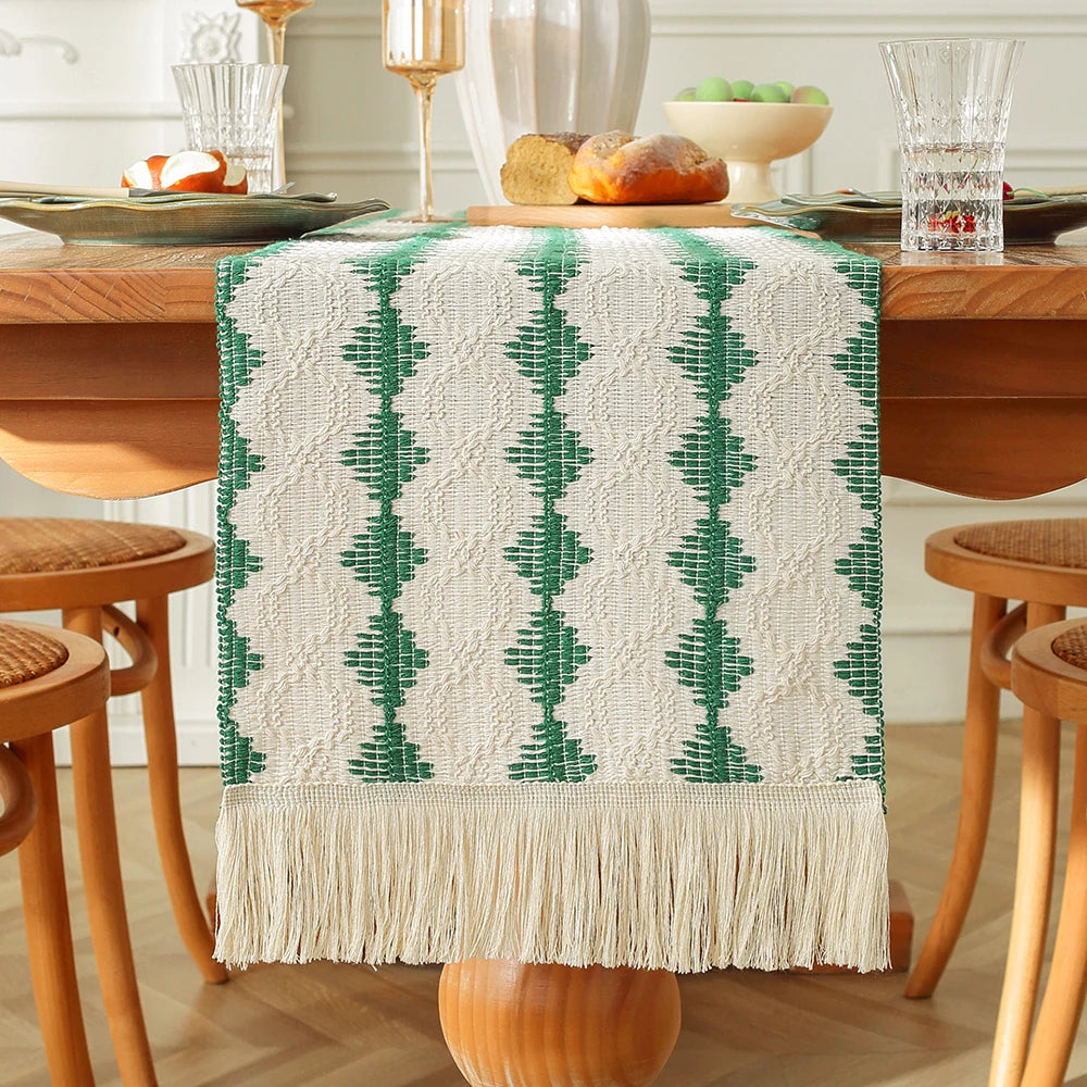 Boho Tassel Table Runner
