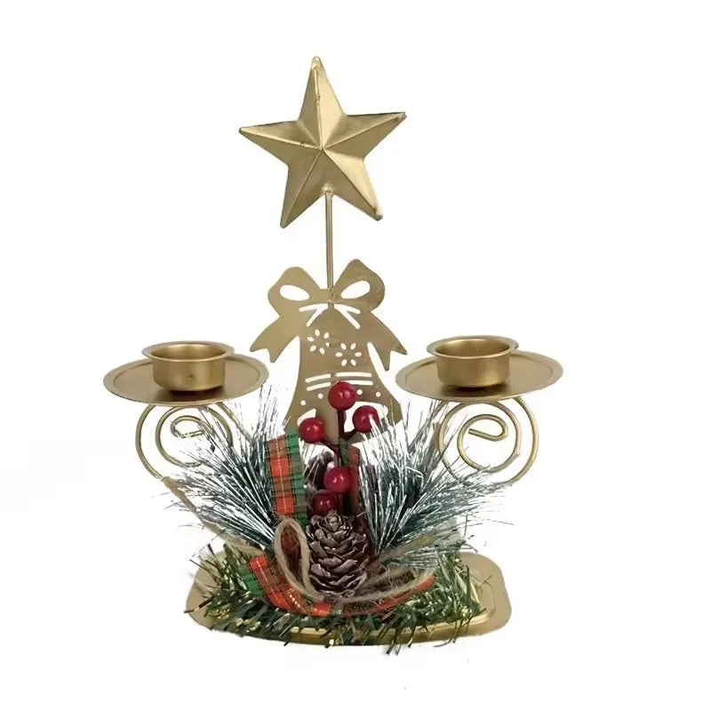 Golden Noel Candle Holder
