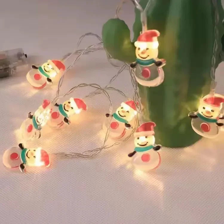 Twinkle Santa & Snowman LED Garland