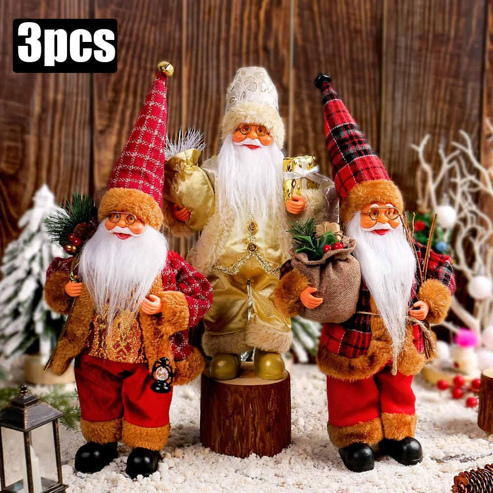 Mini Santa Figurines (Set of 1–4)