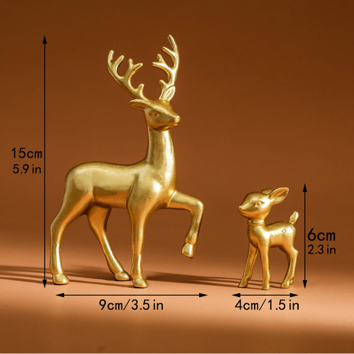 Fawn & Mother Deer Figurines (Set of 2)