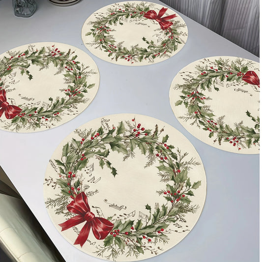 Classic Holiday Placemats Set (4/6/8/10 pcs)