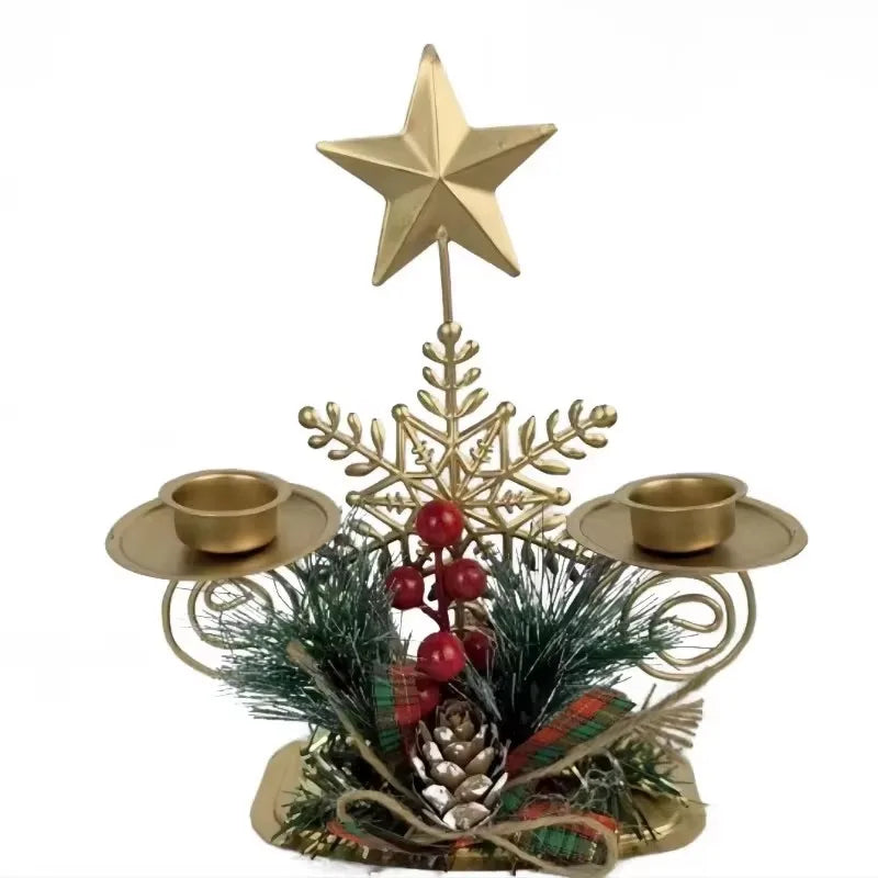 Golden Noel Candle Holder