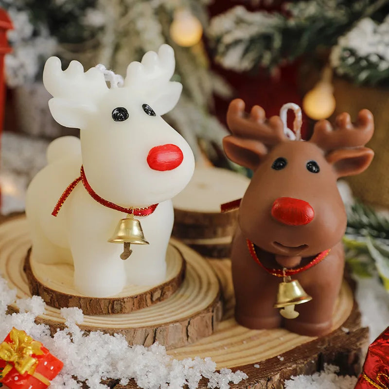 Frosted Reindeer Candle