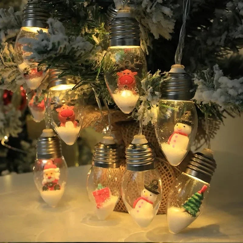 JollyBright Santa & Snowman String Lights