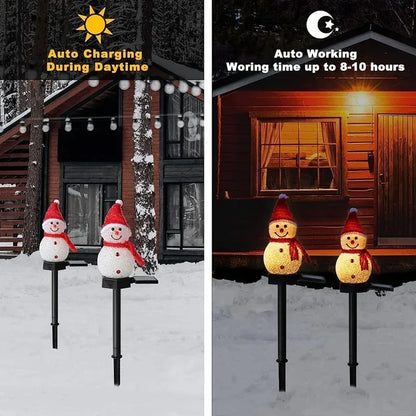 Frostlight Snowman Garden Lamp