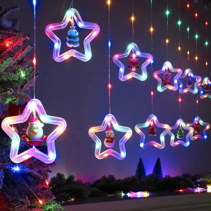 WinterGlow Santa Fairy Lights