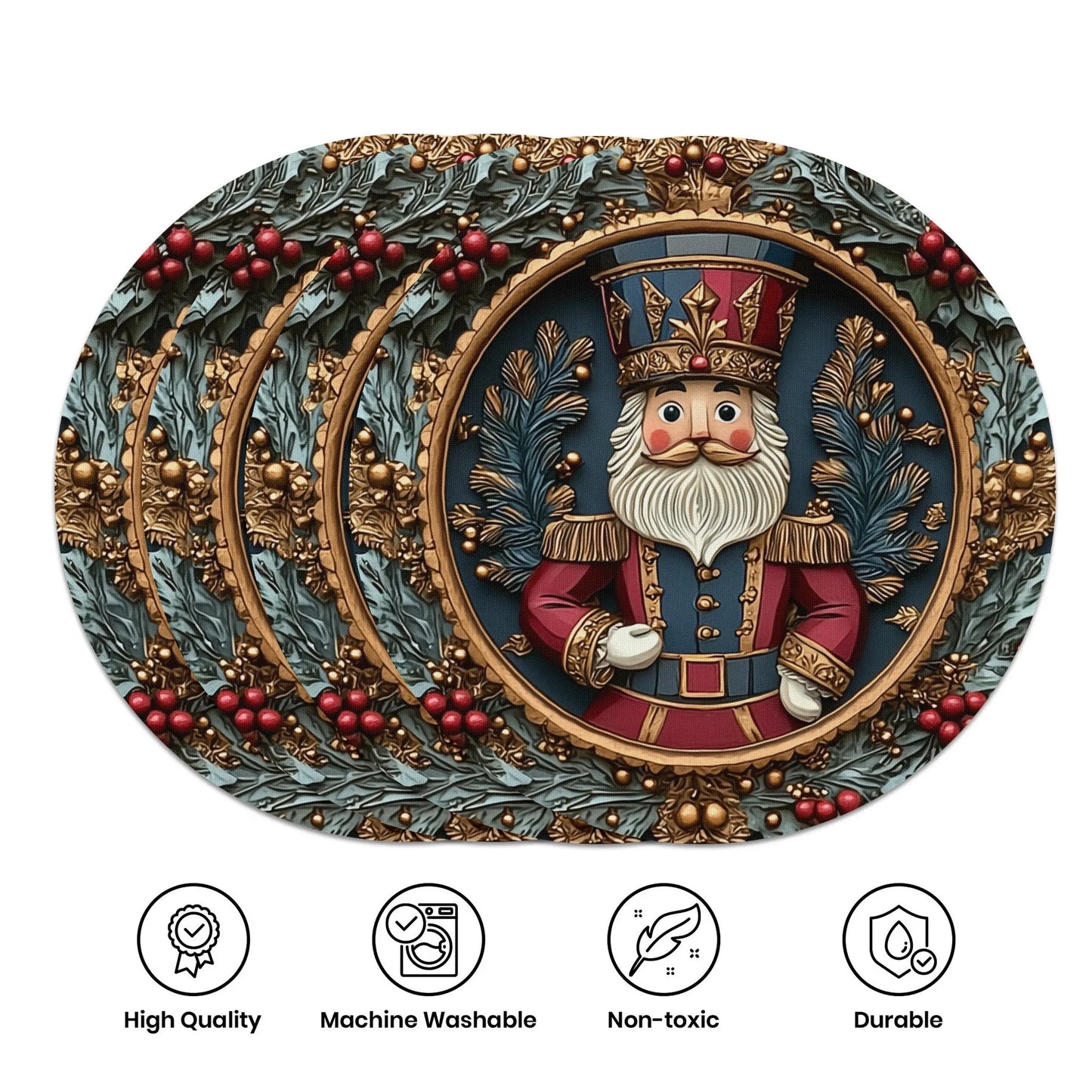 Nutcracker Charm Placemats Set (4 pcs)