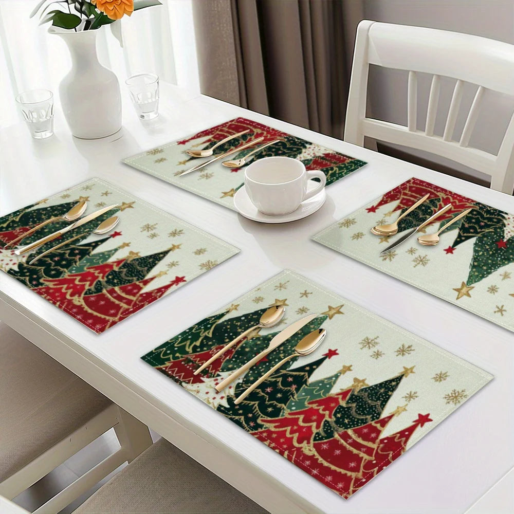 Pine Forest Placemats Set (4/6/8/10 pcs)