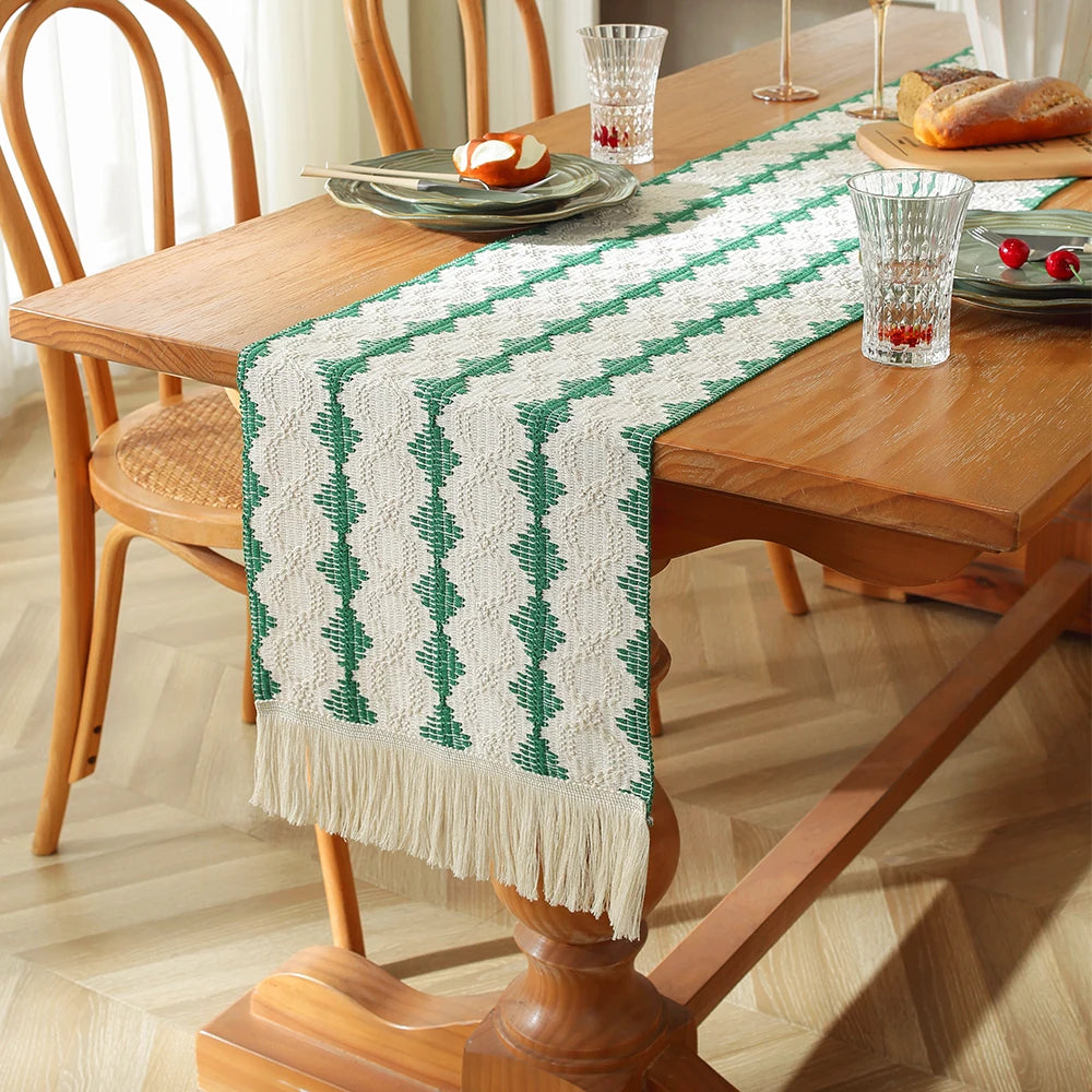 Boho Tassel Table Runner