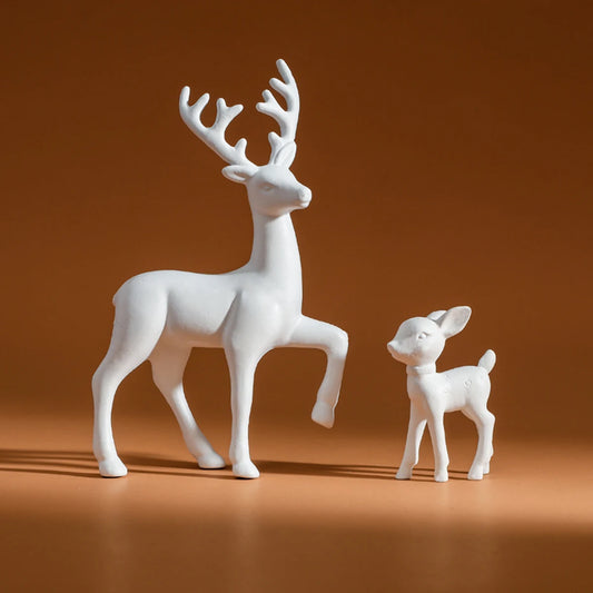 Fawn & Mother Deer Figurines (Set of 2)