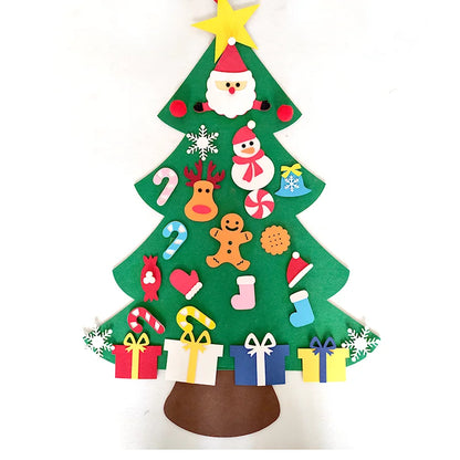 WonderFelt Kids DIY Christmas Tree Set with LED Lights
