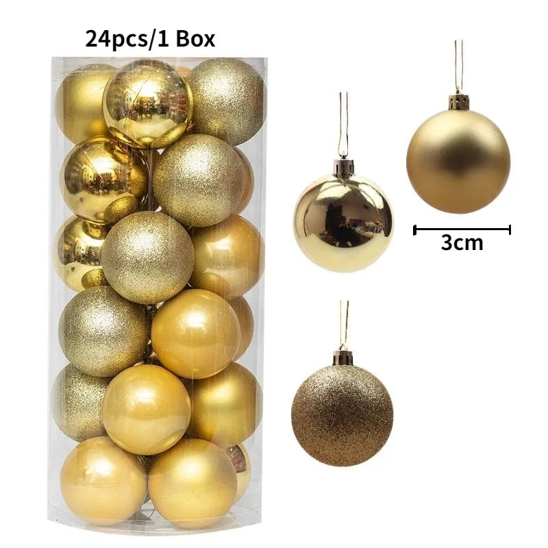 Classic 3CM Christmas Ball Set (36 pcs)