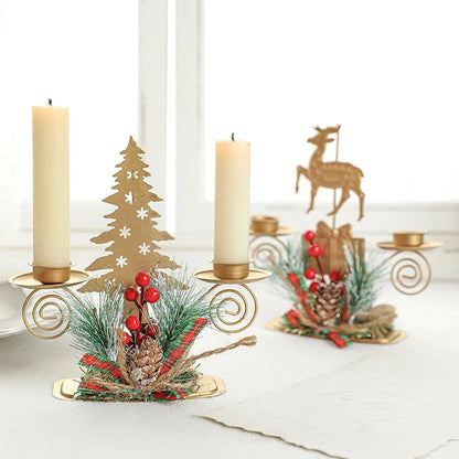 Golden Noel Candle Holder
