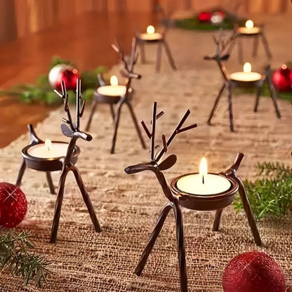 Midnight Reindeer Candle Holders