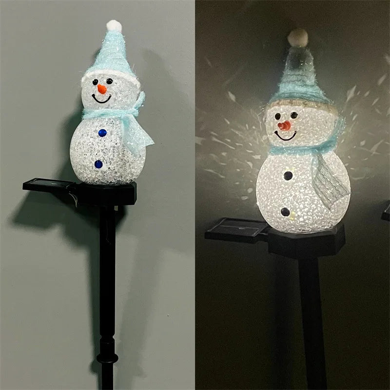 Frostlight Snowman Garden Lamp