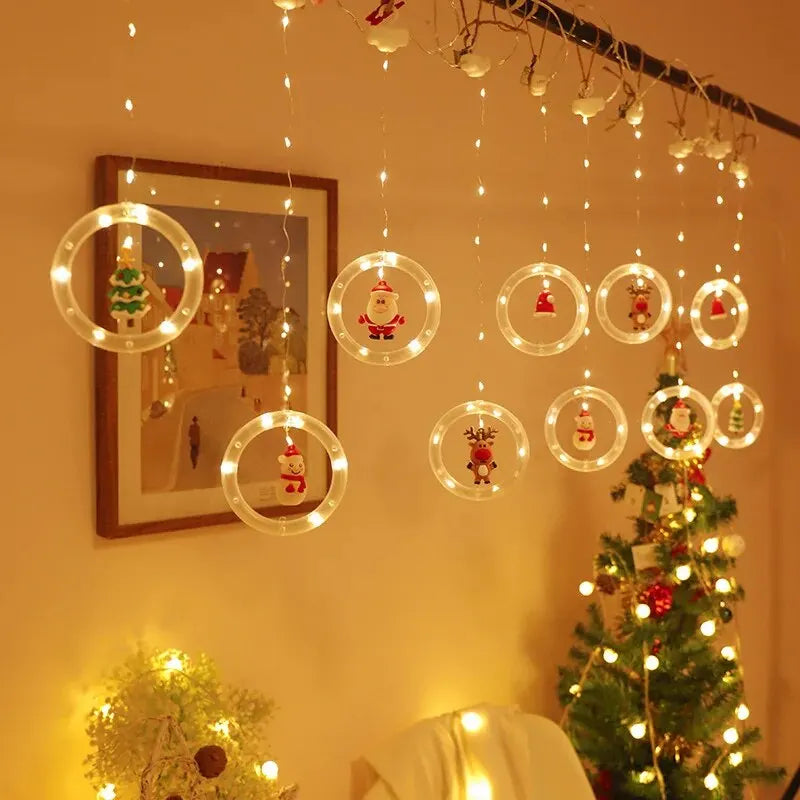 WinterGlow Santa Fairy Lights