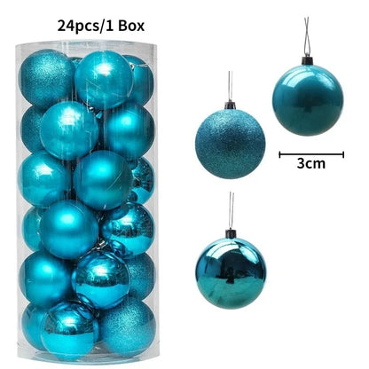 Classic 3CM Christmas Ball Set (36 pcs)