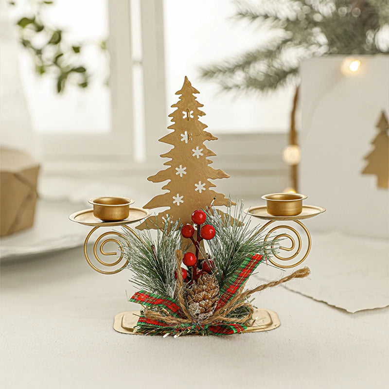 Golden Noel Candle Holder