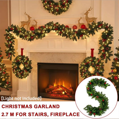 Golden Rattan Glow Wreath