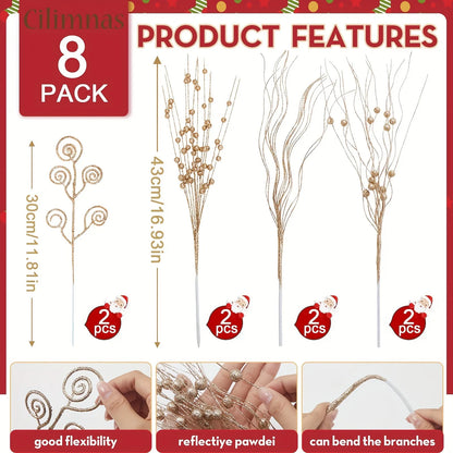 Glitter Berry & Flower Bouquet Set (8/16pc)