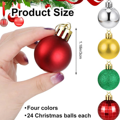 Classic 3CM Christmas Ball Set (36 pcs)