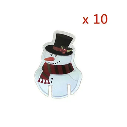 FestiveGlass Cup Cards – Santa Hat Wine Tags (10–30 pcs)