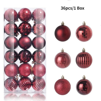 Classic 3CM Christmas Ball Set (36 pcs)