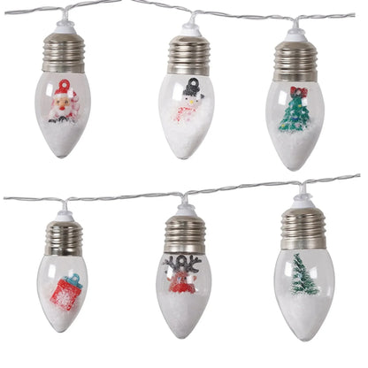 JollyBright Santa & Snowman String Lights