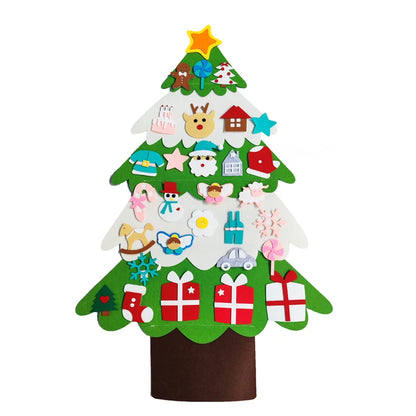 WonderFelt Kids DIY Christmas Tree Set with LED Lights