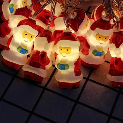 Twinkle Santa & Snowman LED Garland