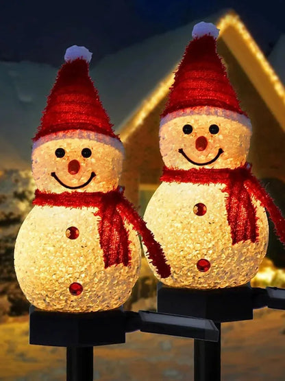 Frostlight Snowman Garden Lamp