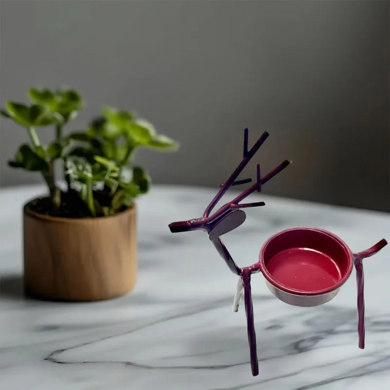 Midnight Reindeer Candle Holders