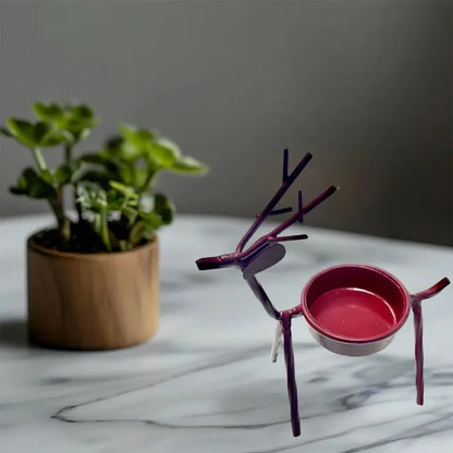 Midnight Reindeer Candle Holders