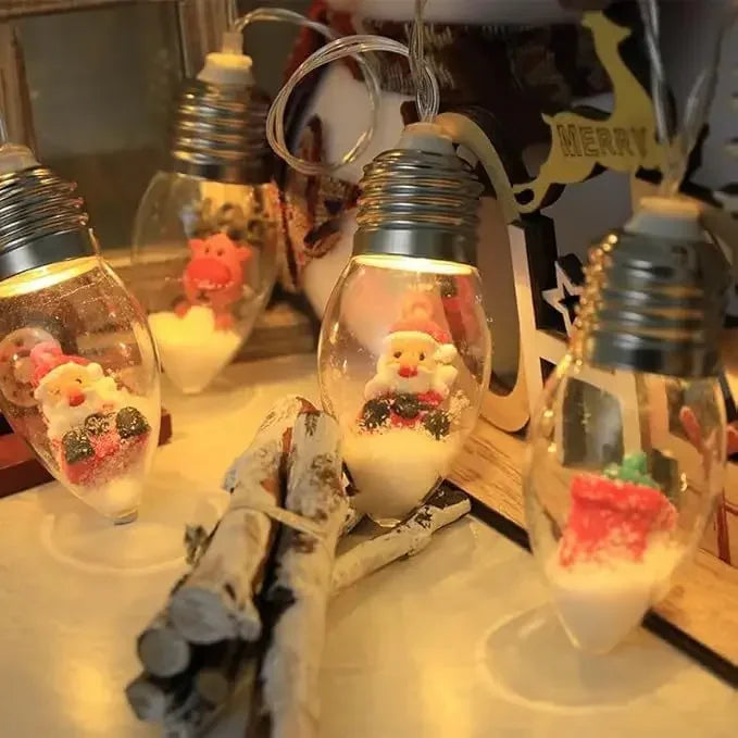 JollyBright Santa & Snowman String Lights