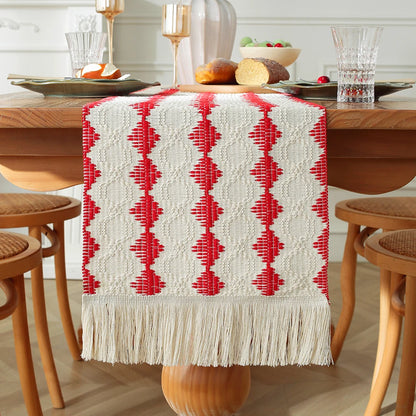 Boho Tassel Table Runner