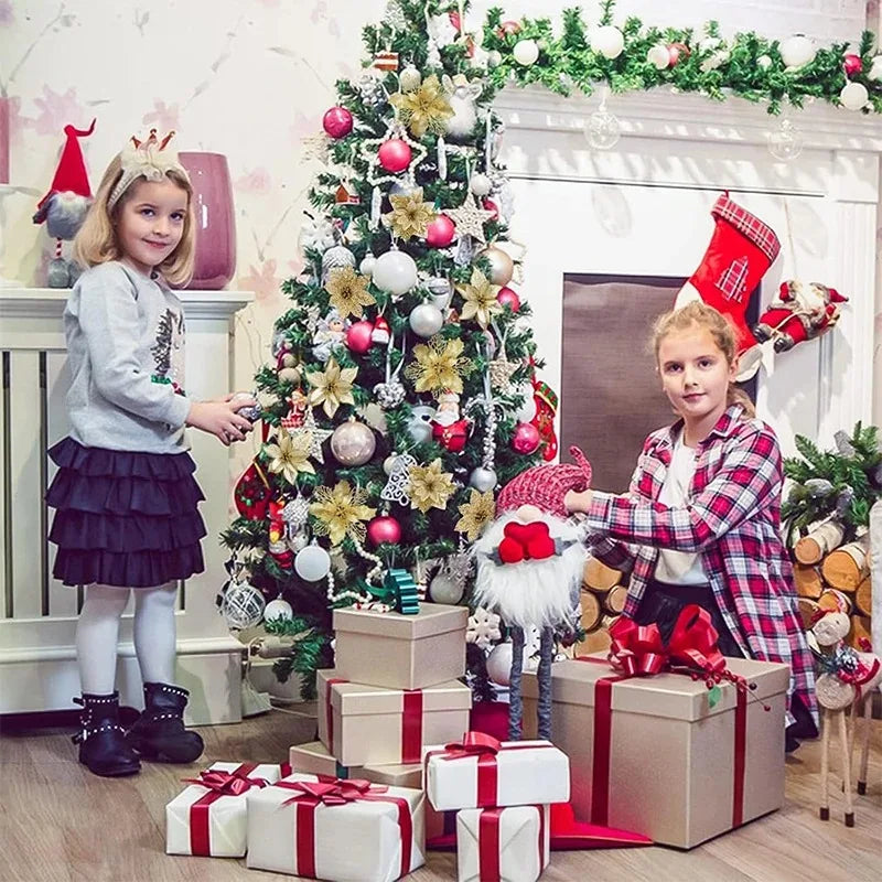 Glitter Bloom Christmas Flower Set (8/16 pcs)