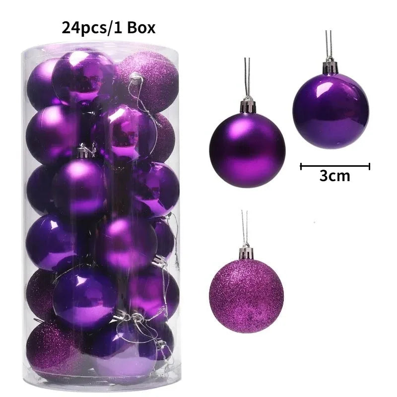 Classic 3CM Christmas Ball Set (36 pcs)